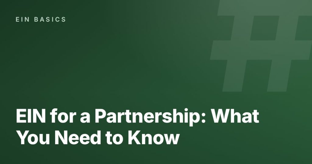 EIN for a Partnership: What You Need to Know