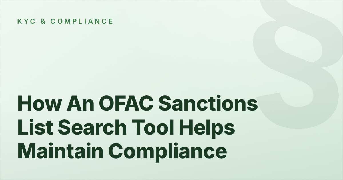 How An OFAC Sanctions List Search Tool Helps Maintain Compliance