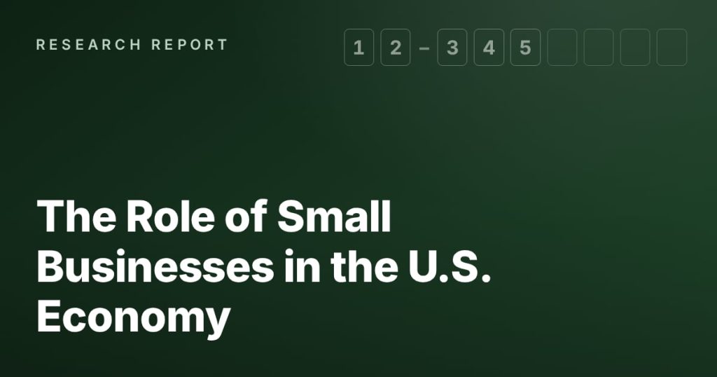 The Role of Small Businesses in the U.S. Economy